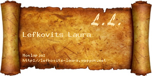 Lefkovits Laura névjegykártya